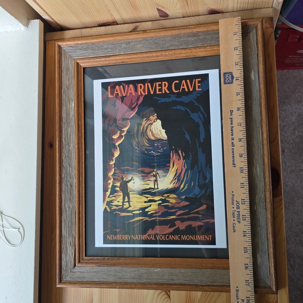 Lantern Press Lava River Cave Newberry Natinl Volcanic Monument Framed Art Print - Picture 7 of 12